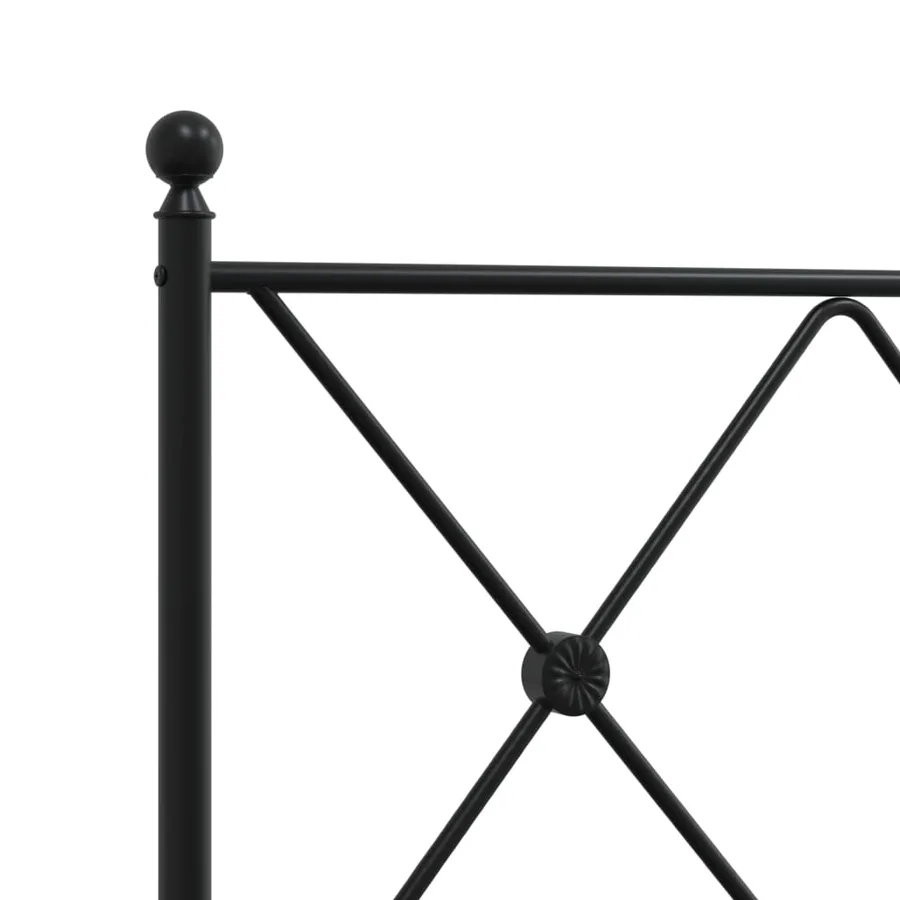 Cadre de lit métal sans matelas avec tête de lit noir 120x200cm - 7