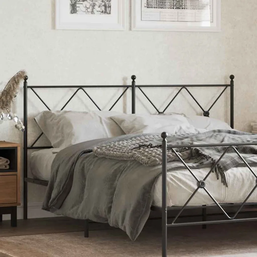 Tête de lit de remplacement métal noir 160 cm