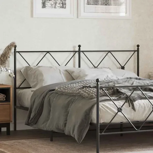Tête de lit de remplacement métal noir 160 cm