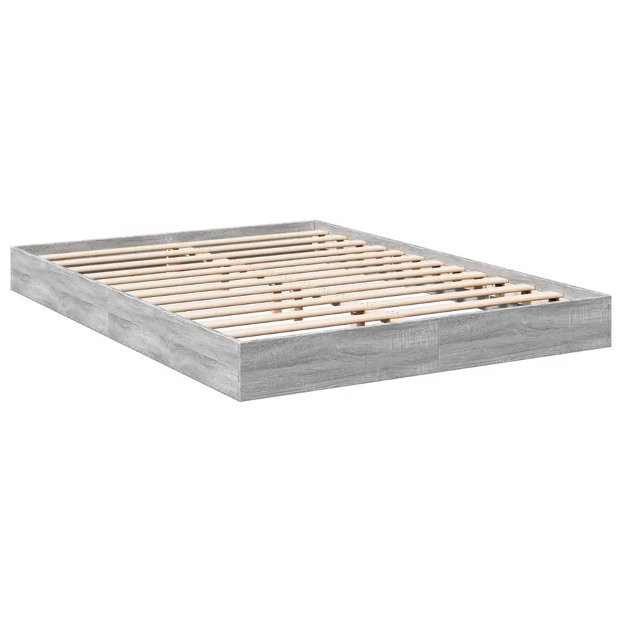 Cadre de lit sans matelas sonoma gris 140x200 cm - 3