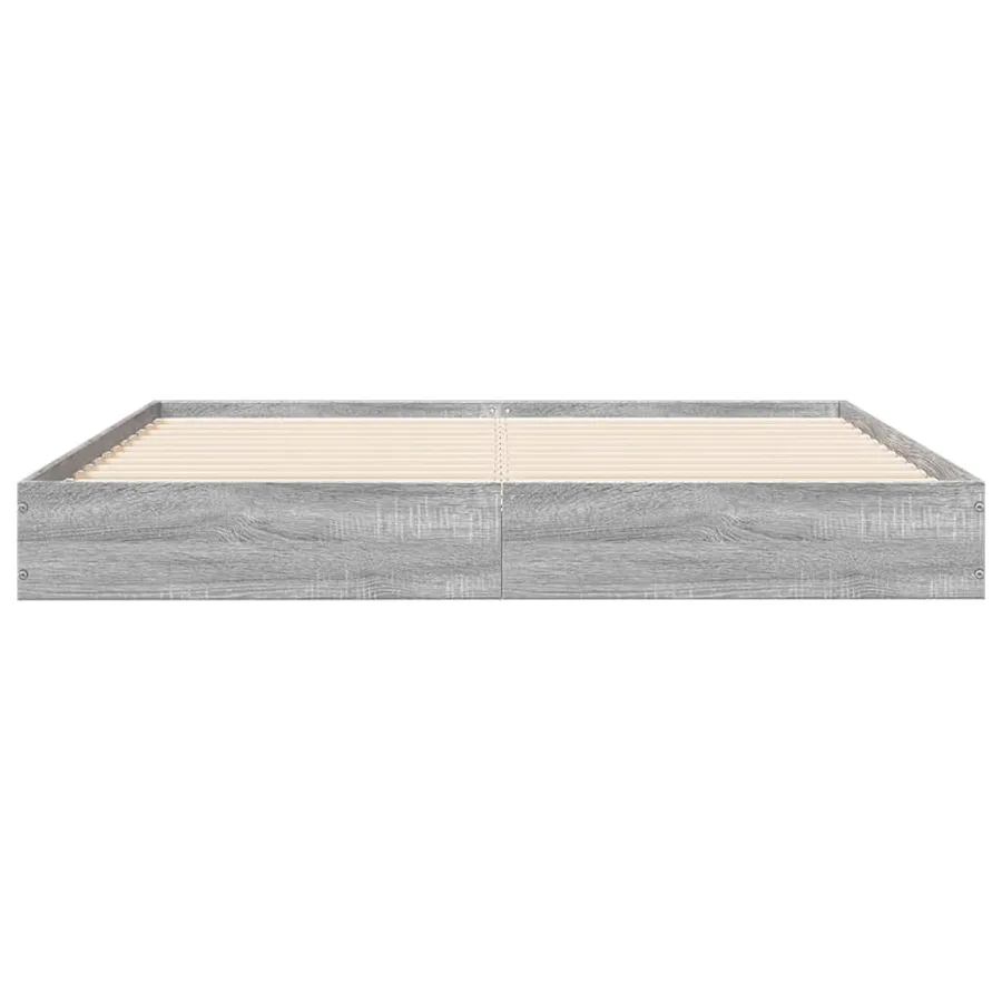 Cadre de lit sans matelas sonoma gris 140x200 cm - 4