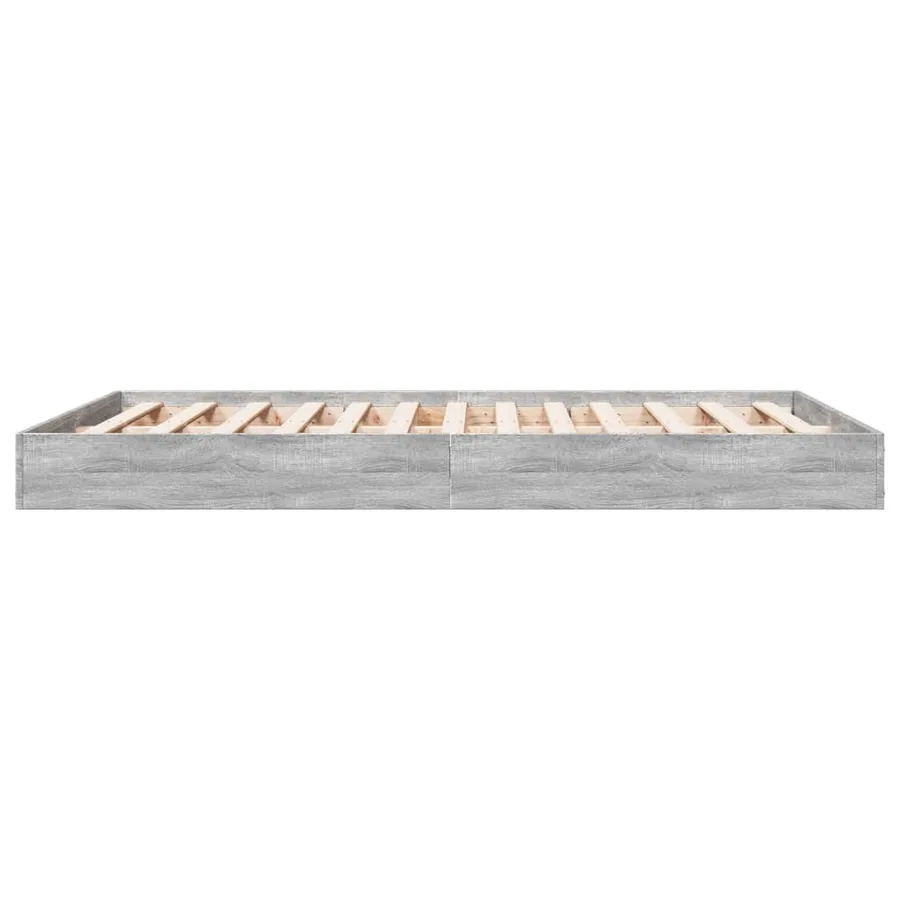 Cadre de lit sans matelas sonoma gris 140x200 cm - 5