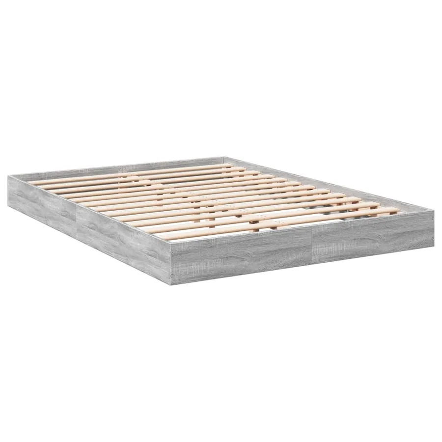Cadre de lit sans matelas sonoma gris 140x200 cm - 6