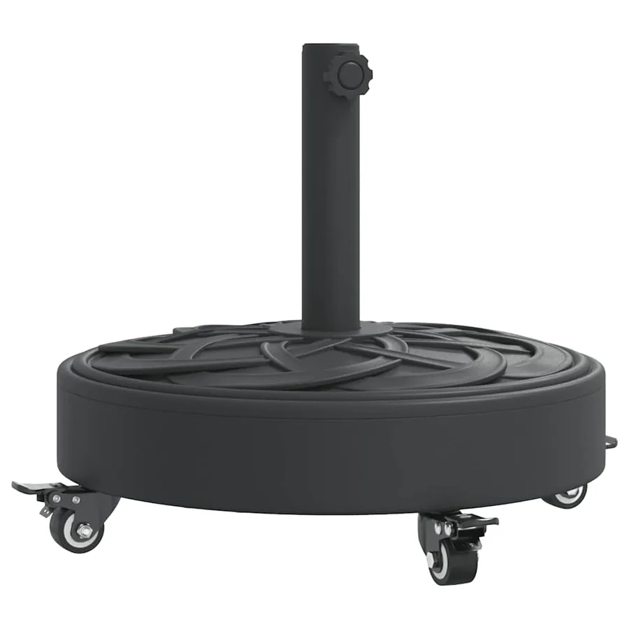 Base de parasol avec roues pour mâts Ø38 / 48 mm 27 kg rond - 2