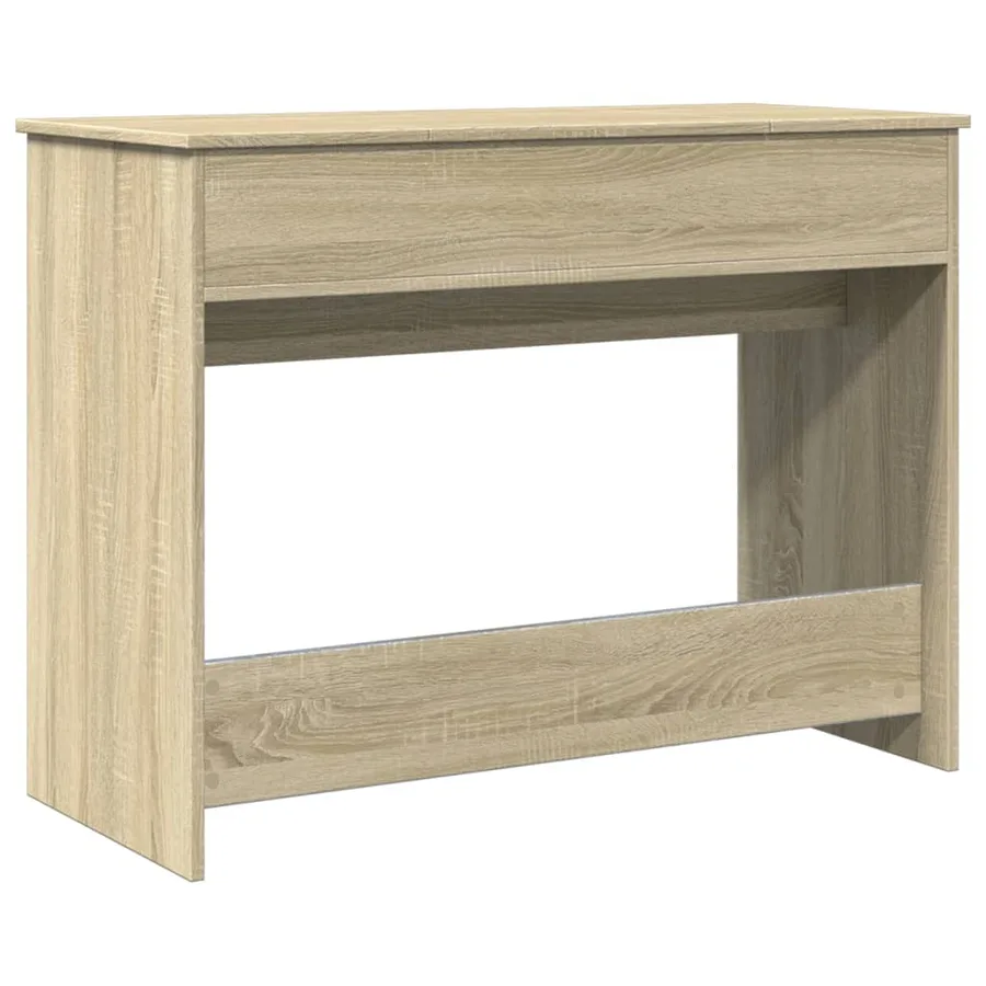Coiffeuse avec miroir chêne sonoma 100x45x76 cm - 7