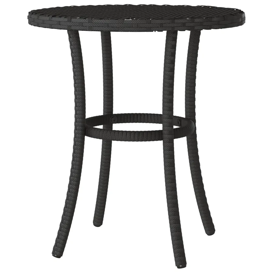 Ensemble de bistro 3 pcs avec coussins noir résine tressée - 9