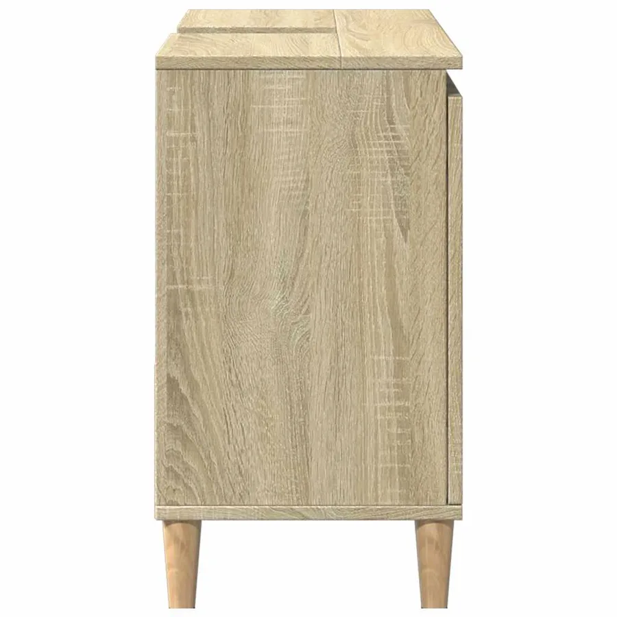 Armoire salle de bain chêne sonoma 65x33x60 cm - 5