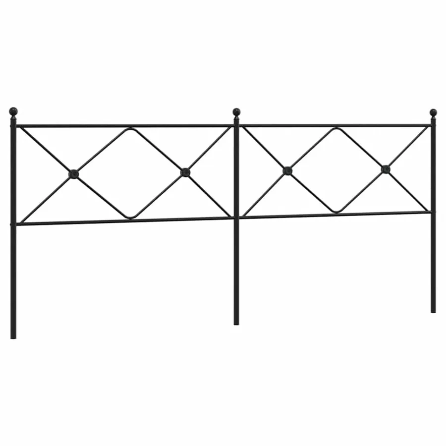 Tête de lit de remplacement métal noir 200 cm - 2