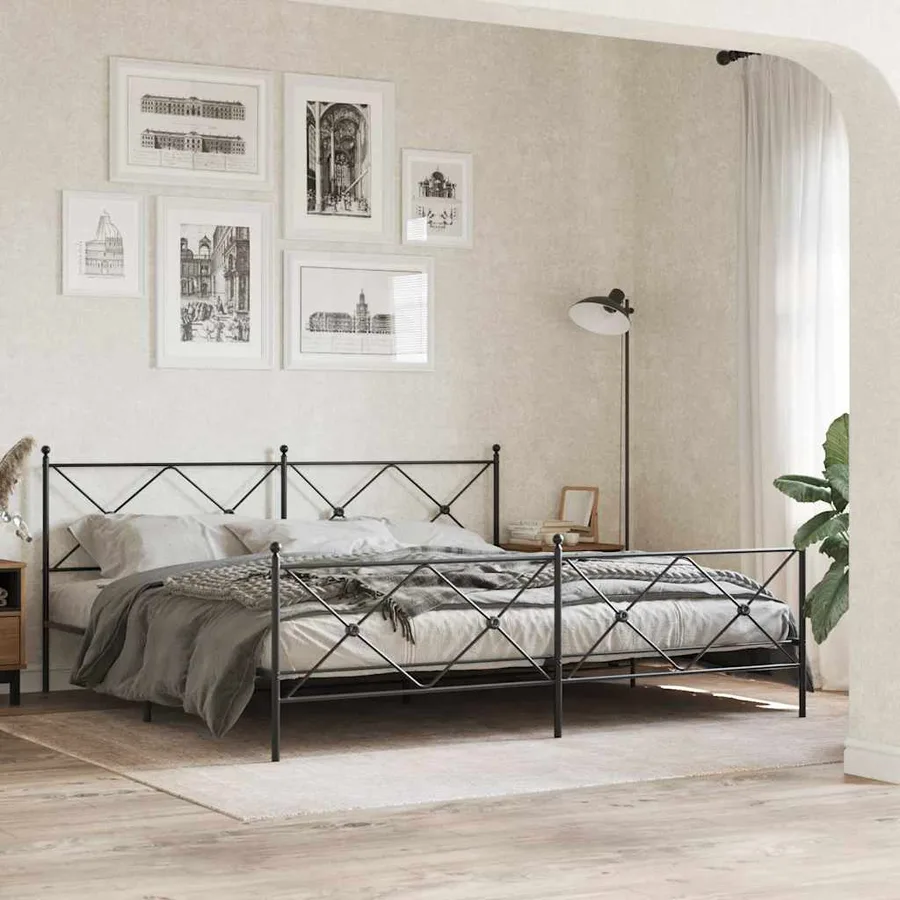 Tête de lit de remplacement métal noir 200 cm - 3