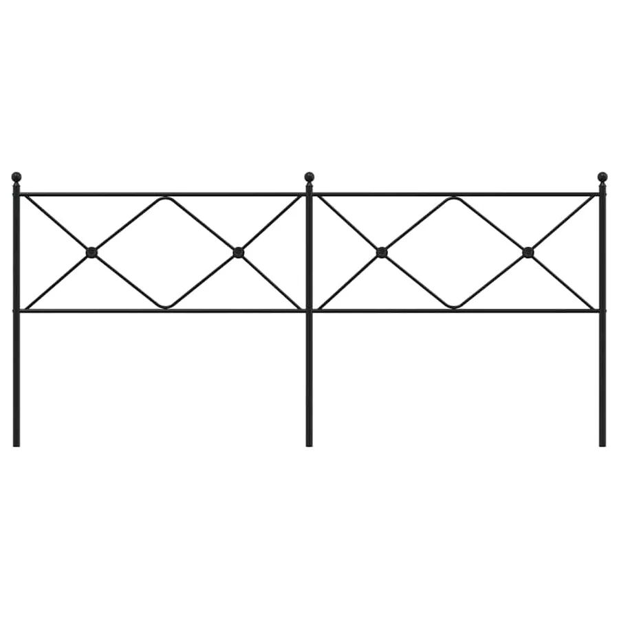Tête de lit de remplacement métal noir 200 cm - 4