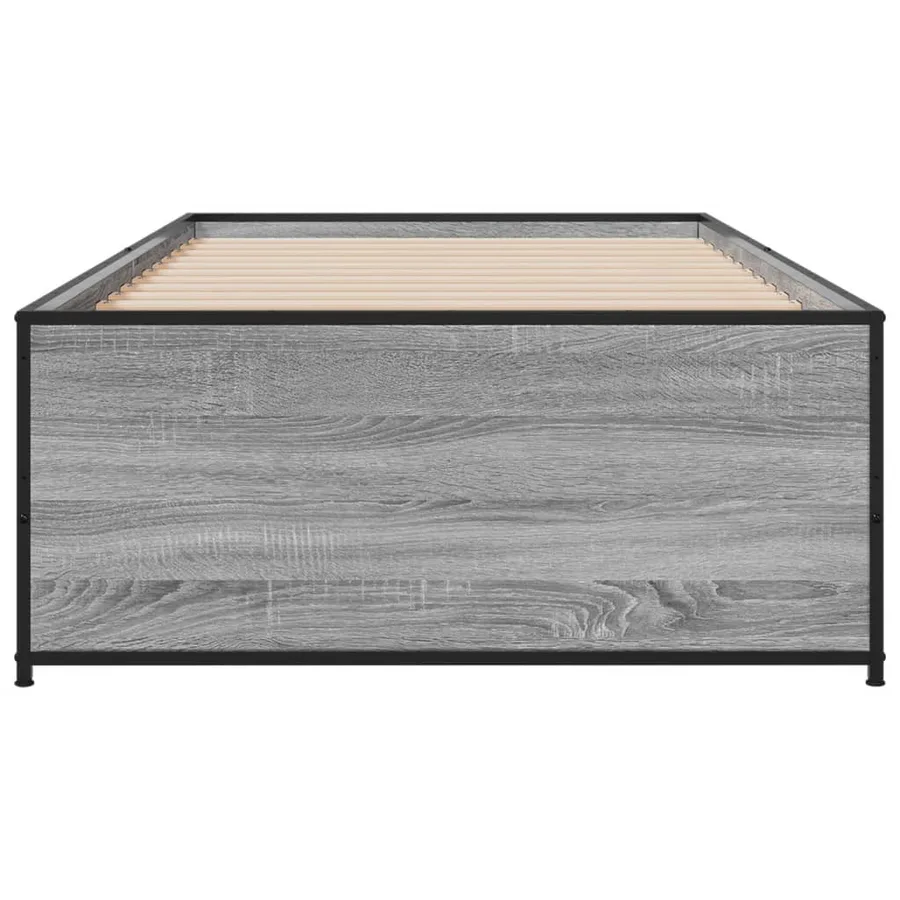 Cadre de lit sans matelas sonoma gris 90x190 cm - 4