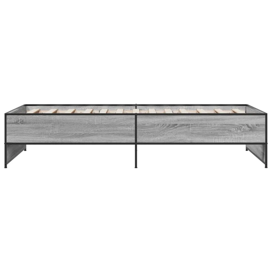 Cadre de lit sans matelas sonoma gris 90x190 cm - 5
