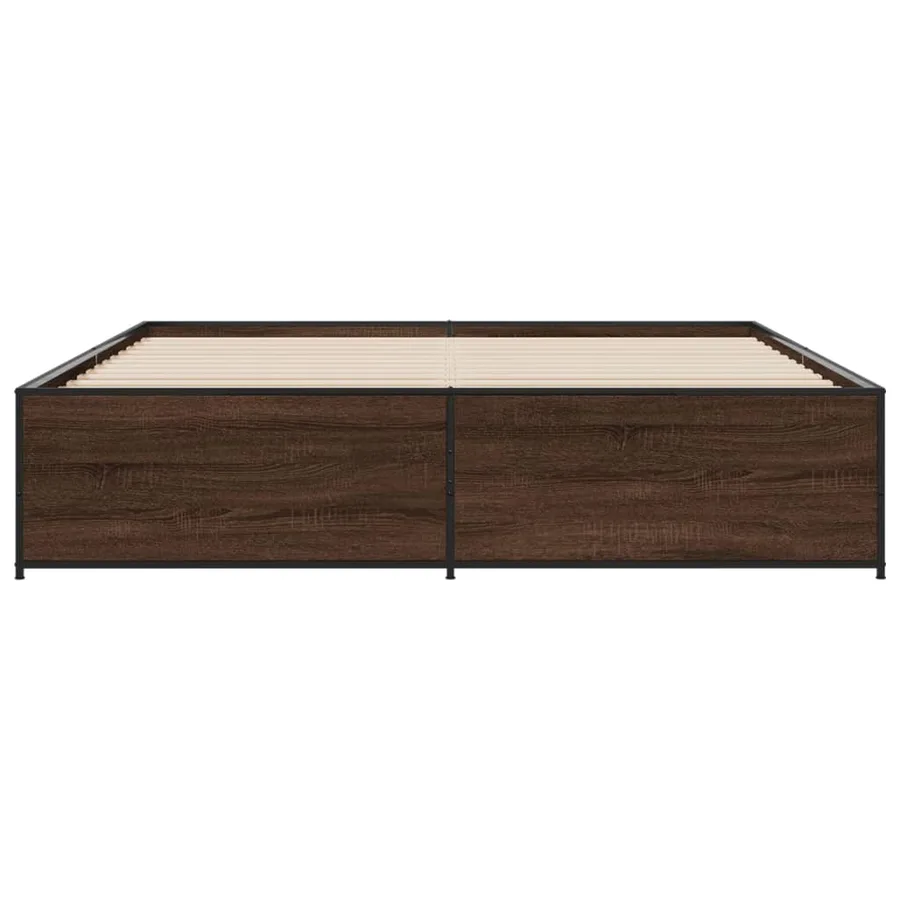 Cadre de lit sans matelas chêne marron 180x200 cm - 4