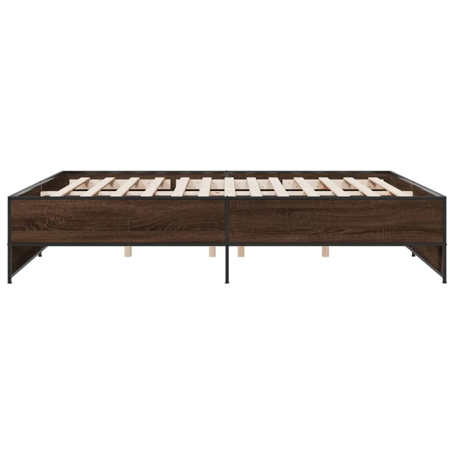 Cadre de lit sans matelas chêne marron 180x200 cm - 5