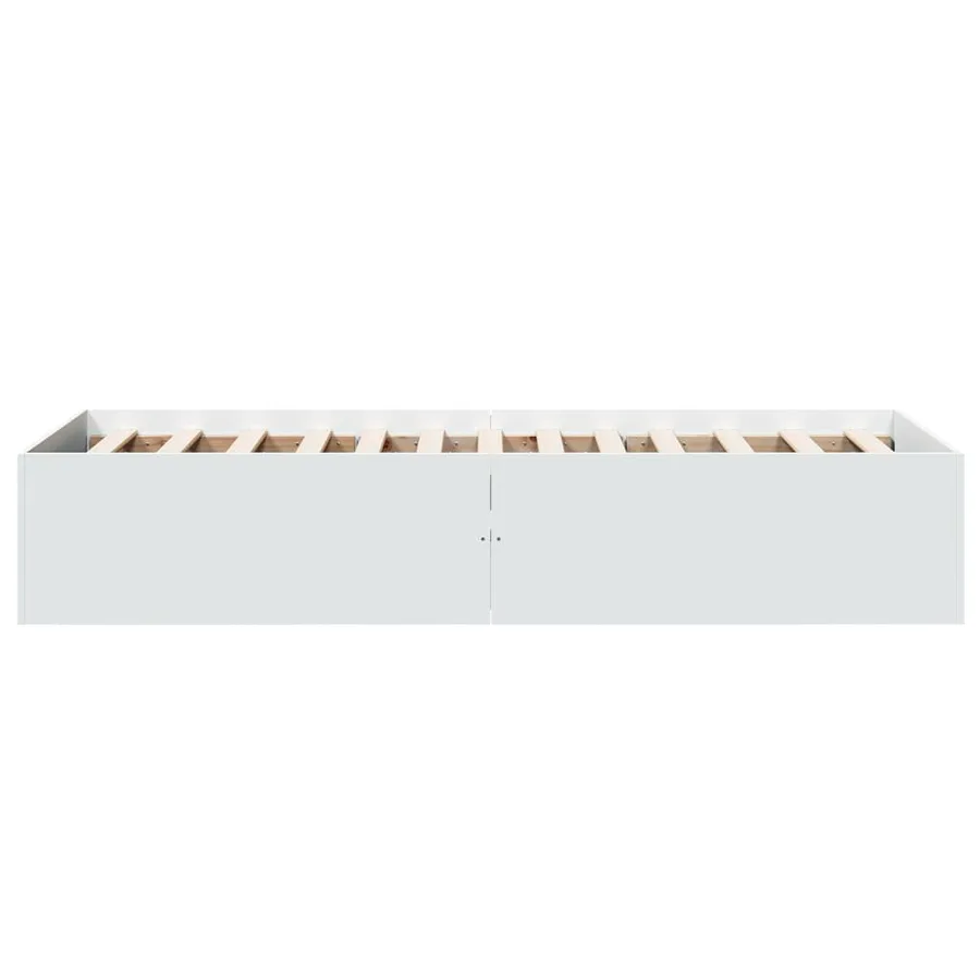 Cadre de lit sans matelas blanc 90x200 cm - 5