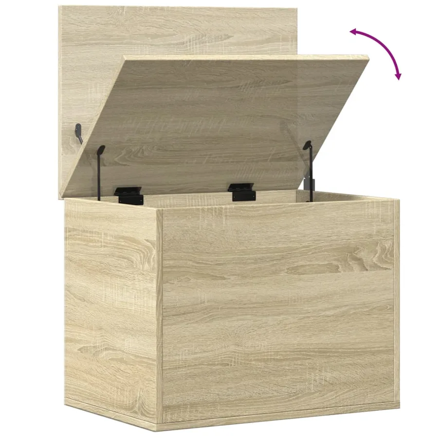 Boîte de rangement chêne sonoma 60x42x46 cm bois d'ingénierie - 8