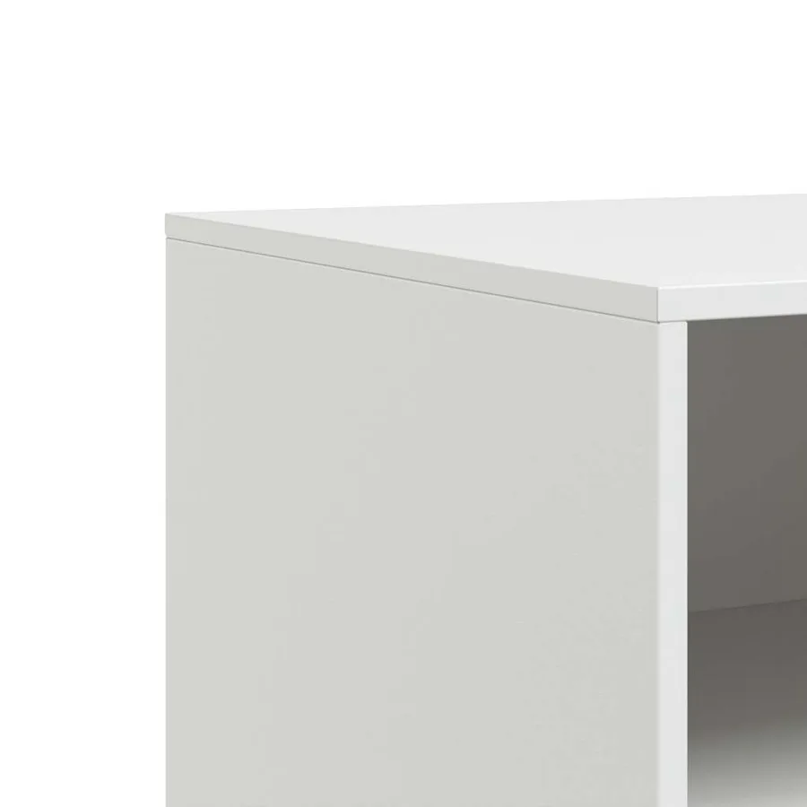 Meuble TV blanc 67x39x44 cm acier - 10