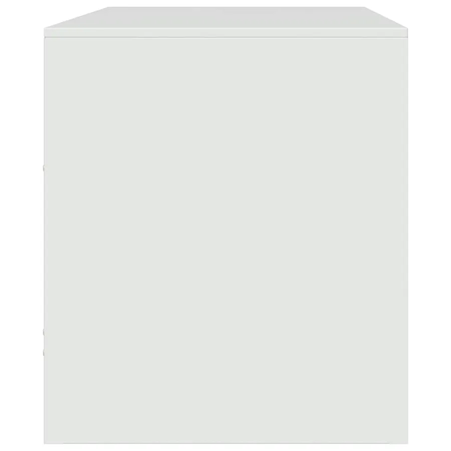 Meuble TV blanc 67x39x44 cm acier - 8