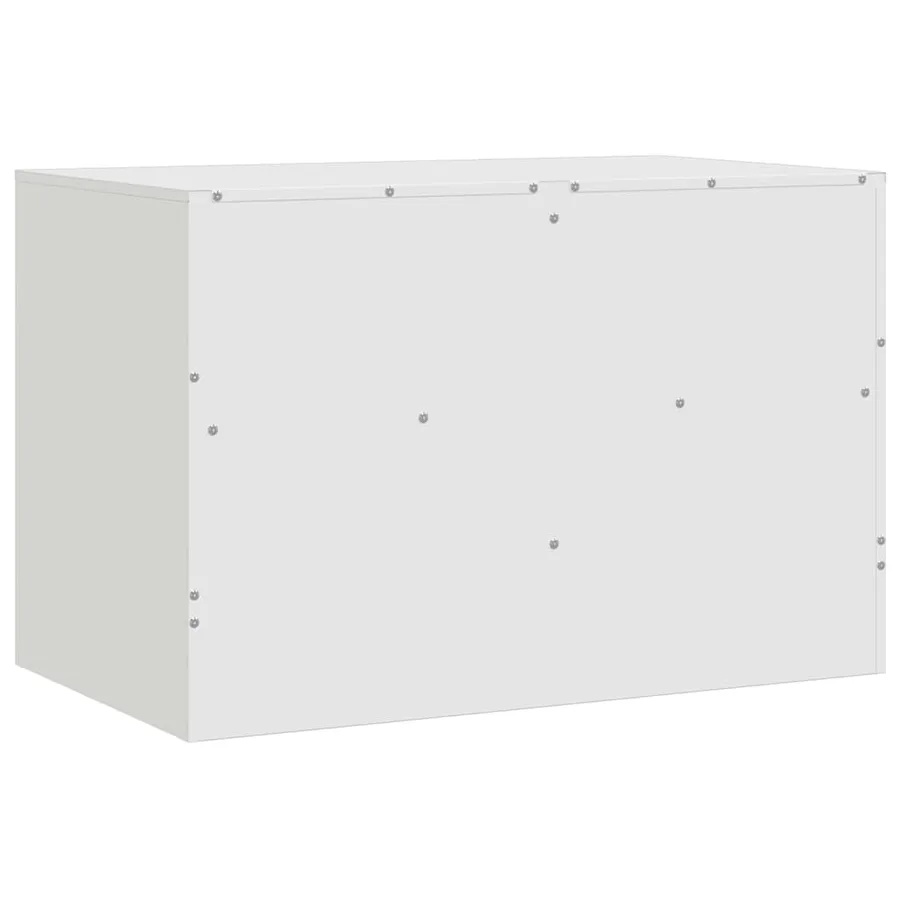 Meuble TV blanc 67x39x44 cm acier - 9