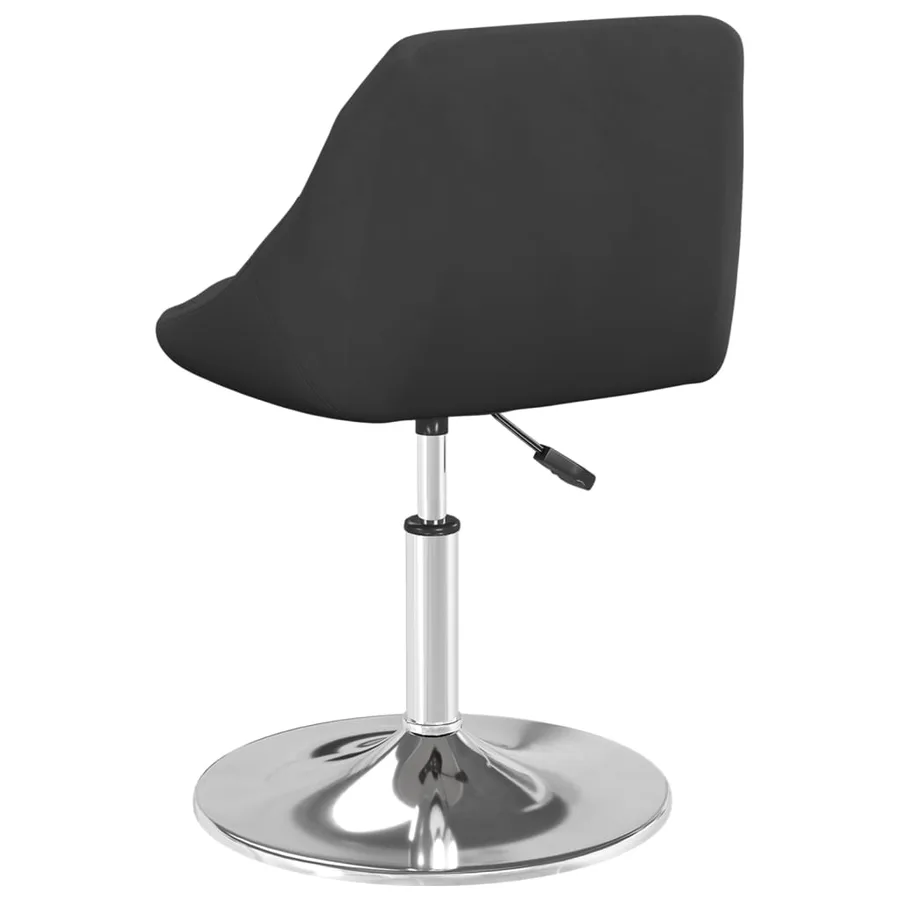 Chaises à manger pivotantes lot de 4 Noir Velours - 5
