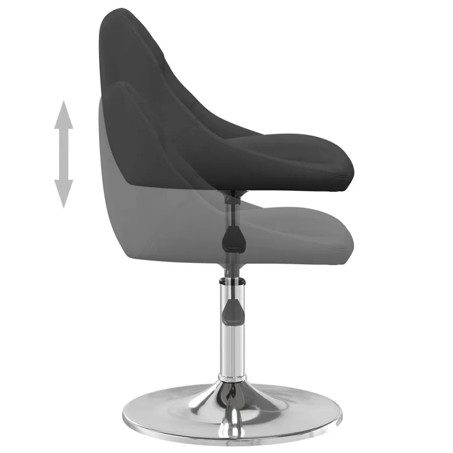Chaises à manger pivotantes lot de 4 Noir Velours - 6