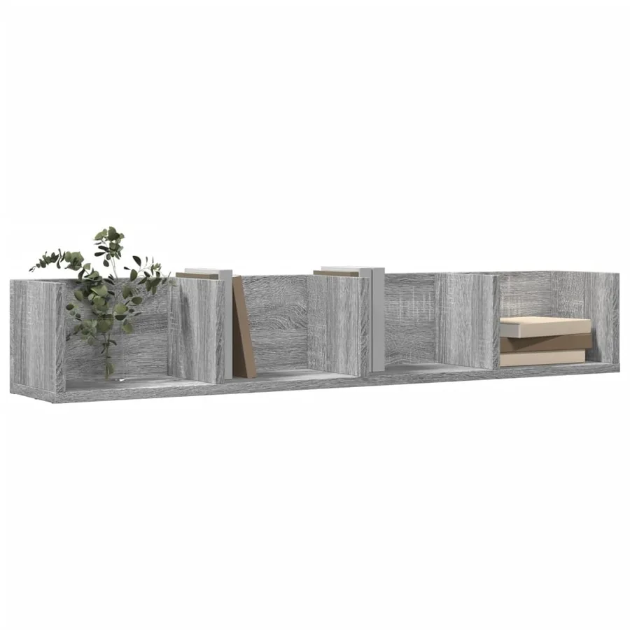 Armoires murales 2 pcs sonoma gris 99x18x16,5cm bois ingénierie - 4