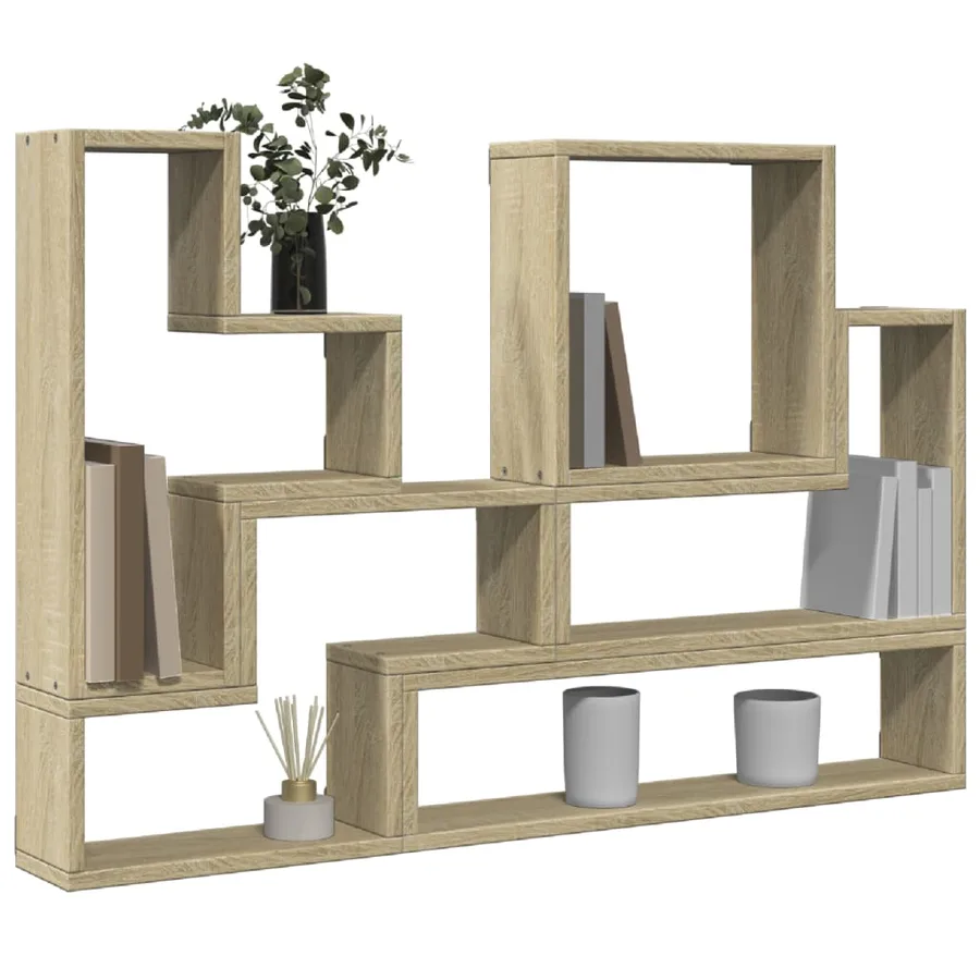 Étagère murale chêne sonoma 96x12x64 cm bois d’ingénierie - 4