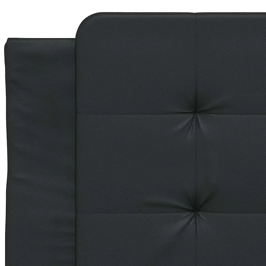 Cadre de lit sans matelas Zadar noir 90x190 cm similicuir - 10