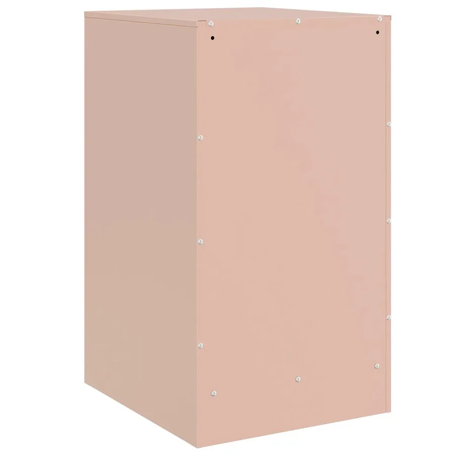 Table de chevet rose 34,5x39x62 cm acier - 10