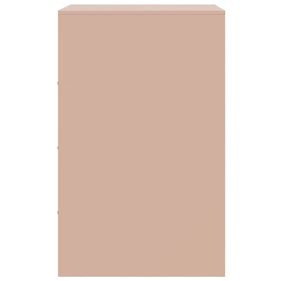 Table de chevet rose 34,5x39x62 cm acier - 9