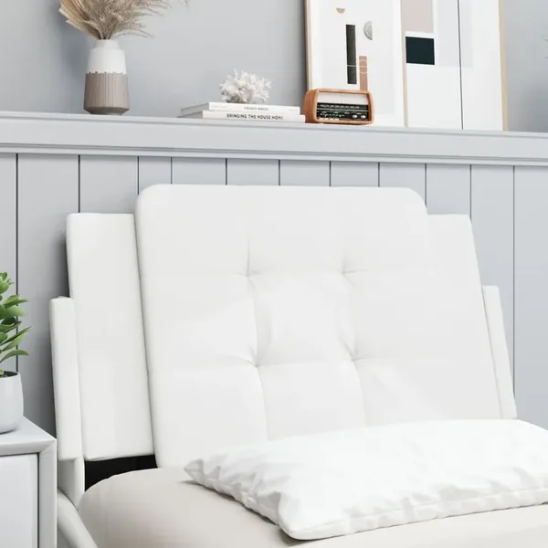 Coussin de tête de lit Zadar blanc 90 cm similicuir