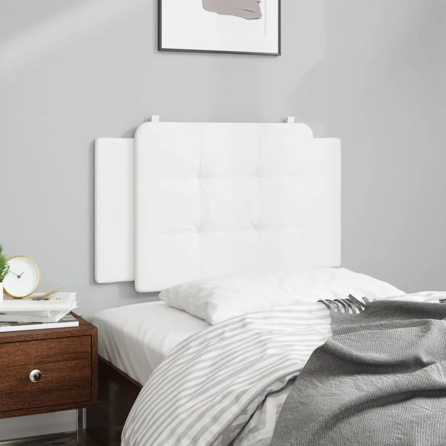 Coussin de tête de lit Zadar blanc 90 cm similicuir - 3