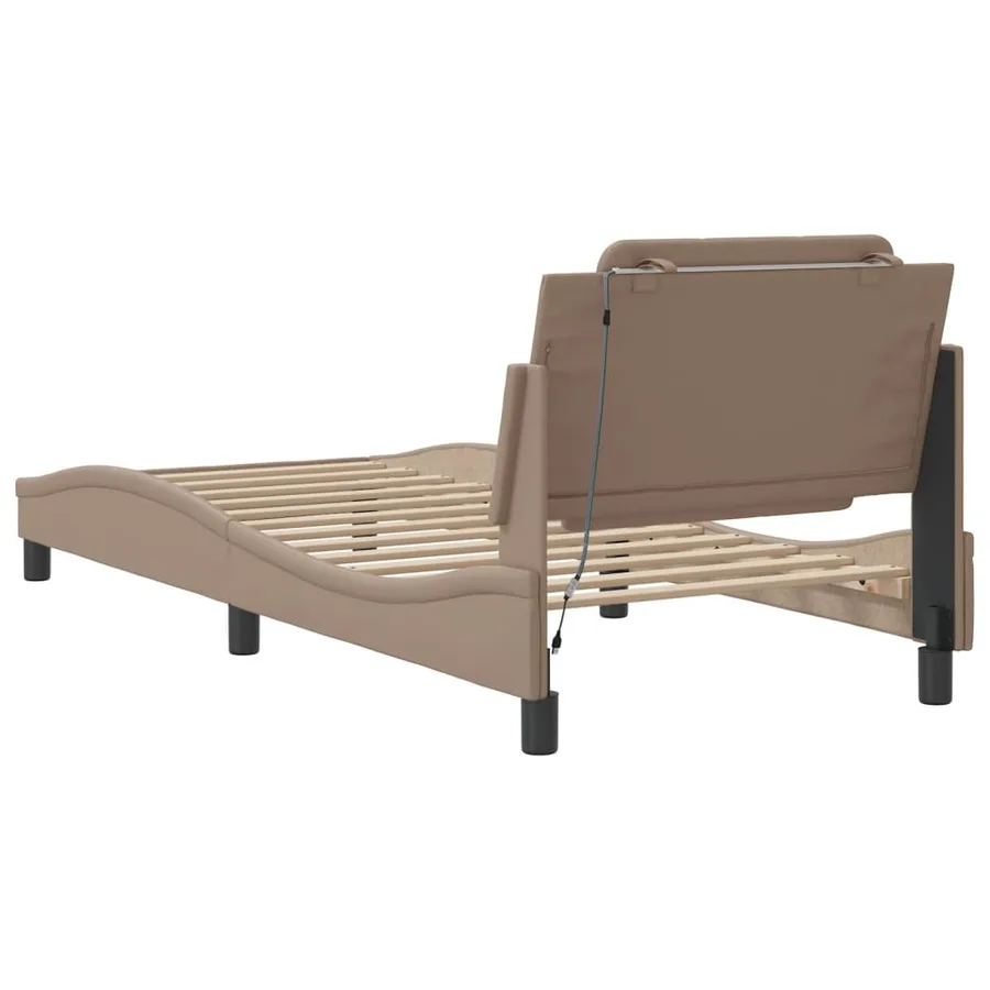 Cadre de lit avec LED sans matelas Zadar cappuccino 80x200 cm - 10