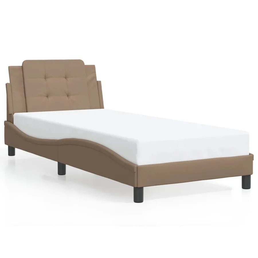 Cadre de lit avec LED sans matelas Zadar cappuccino 80x200 cm - 5