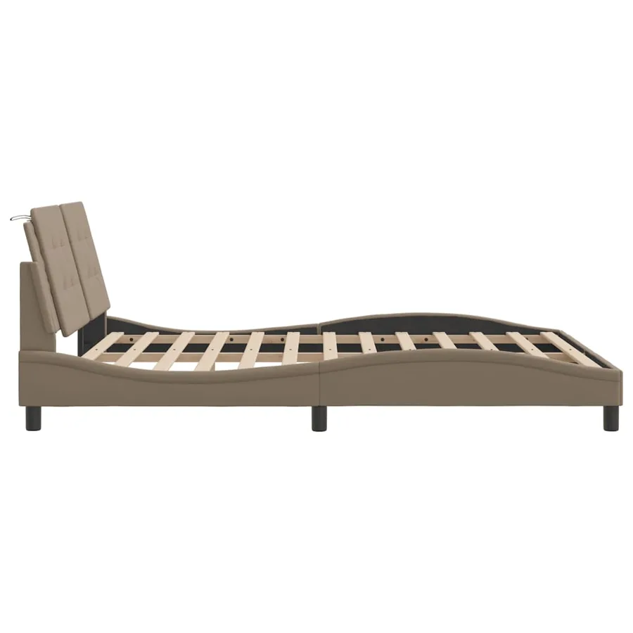 Cadre de lit avec LED sans matelas Zadar cappuccino 160x200 cm - 8