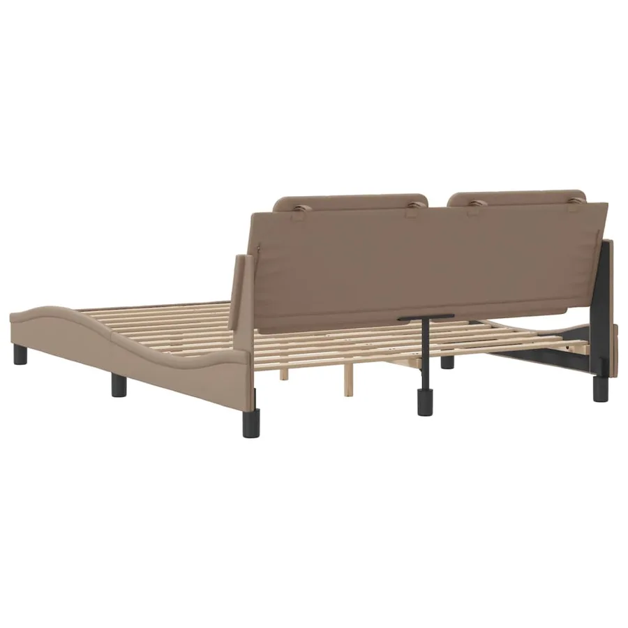 Cadre de lit avec LED sans matelas Zadar cappuccino 160x200 cm - 9