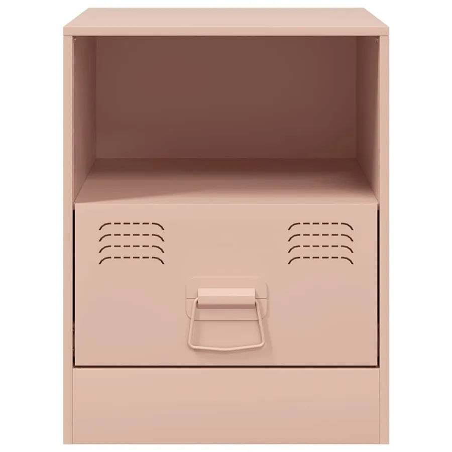 Tables de chevet 2 pcs rose 34,5x39x44 cm acier - 5