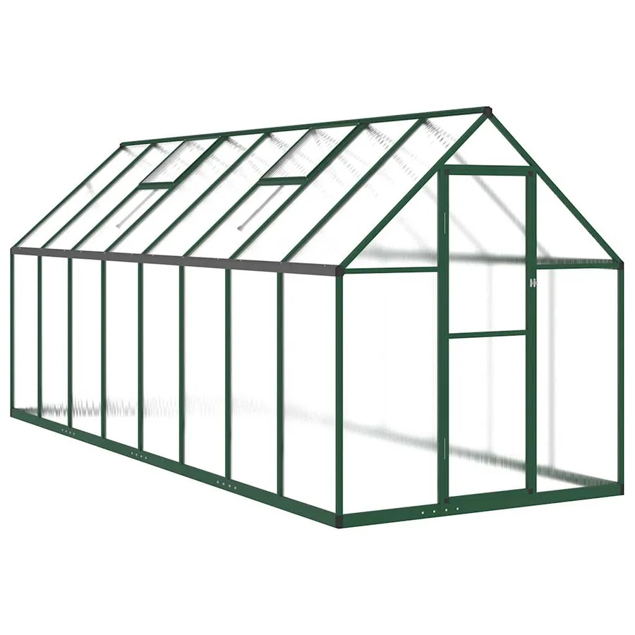 Serre avec cadre de base vert 445x169x195 cm aluminium - 2