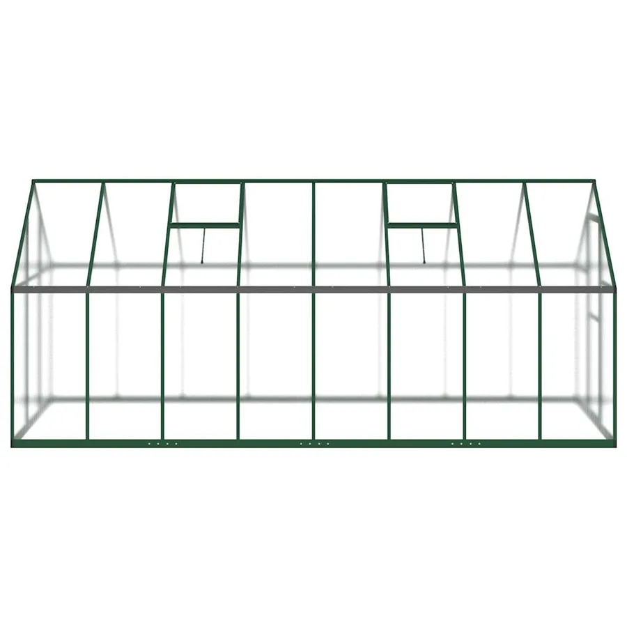 Serre avec cadre de base vert 445x169x195 cm aluminium - 4