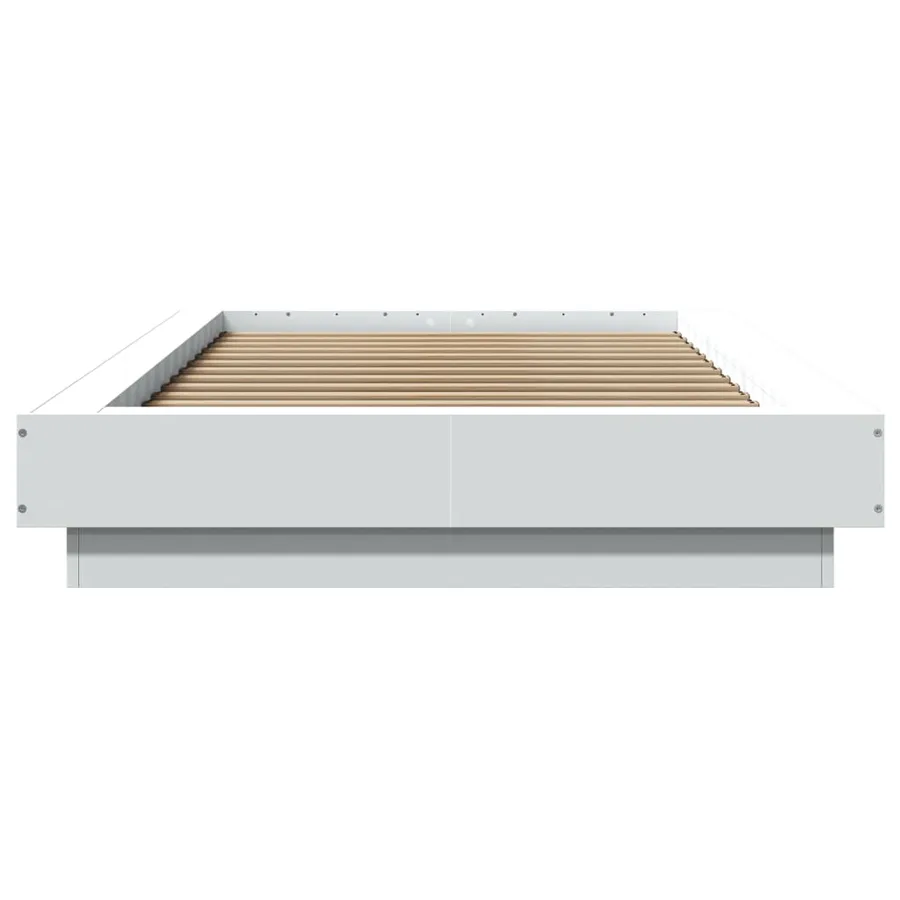 Cadre de lit avec lumières LED sans matelas blanc 90x190 cm - 5