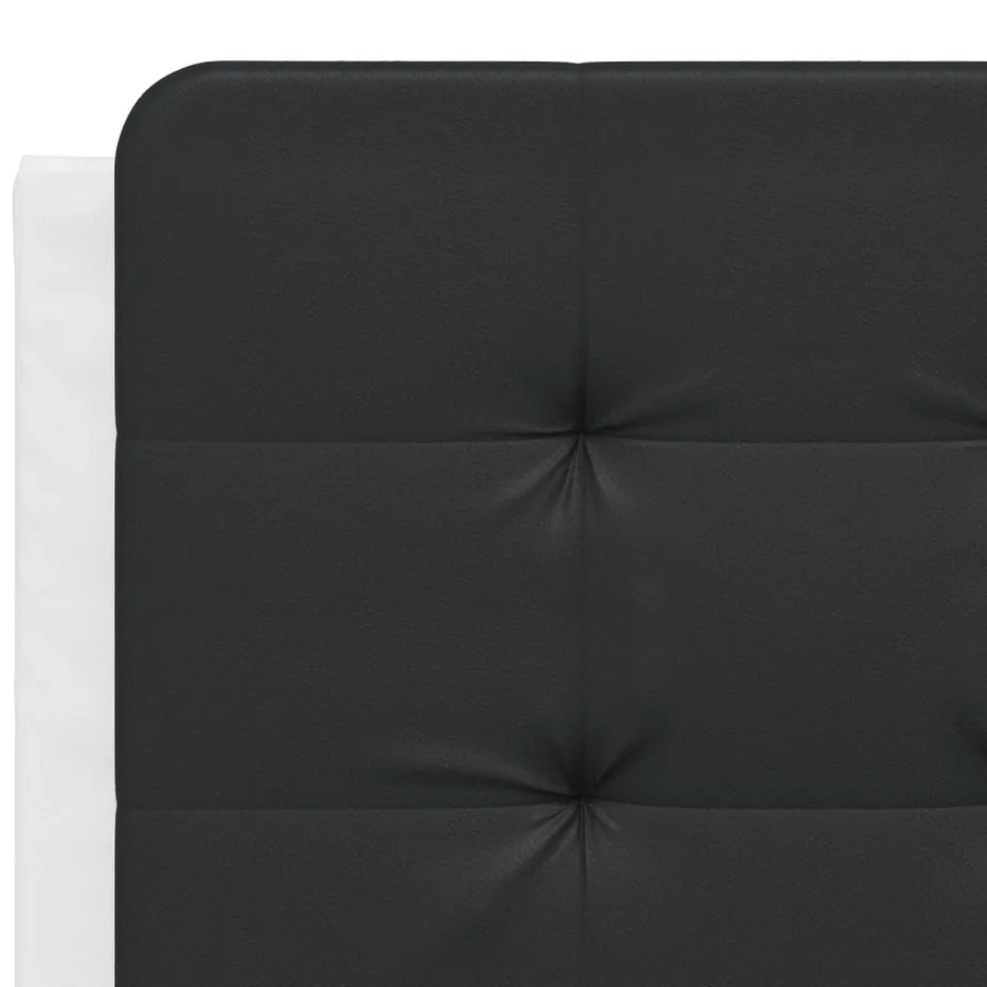 Cadre de lit avec LED sans matelas Zadar blanc et noir 140x190 cm - 11