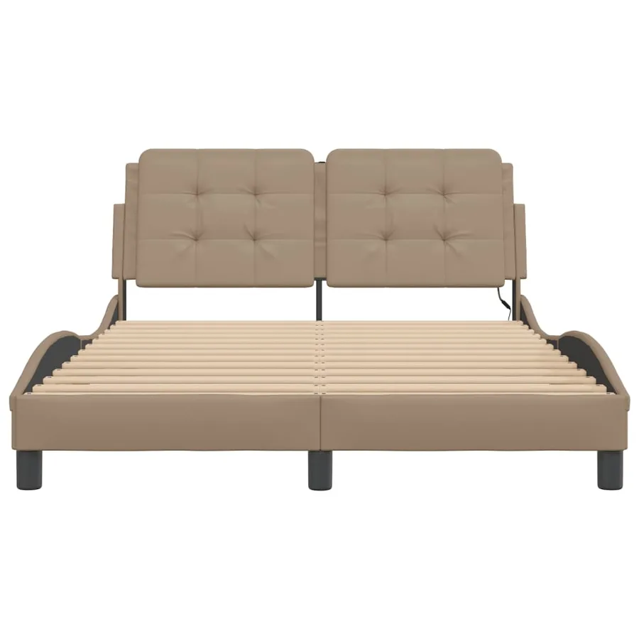 Cadre de lit avec LED sans matelas Zadar cappuccino 120x200 cm - 6