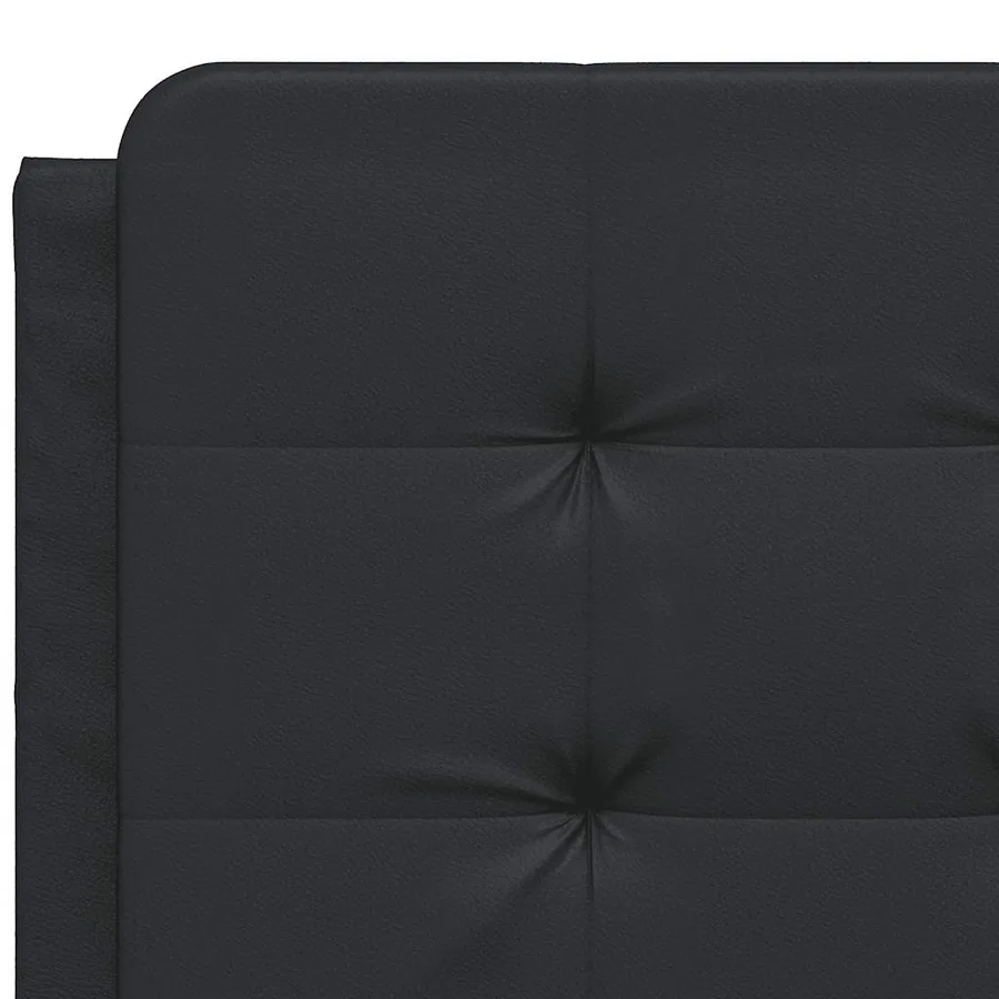 Cadre de lit sans matelas Zadar noir 140x190 cm similicuir - 10