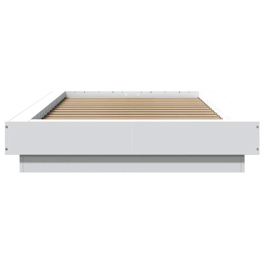 Cadre de lit sans matelas blanc 100x200 cm - 4