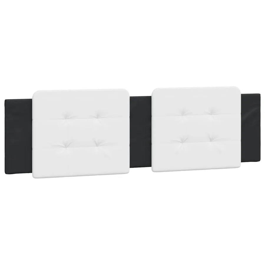 Lit avec matelas Zadar noir et blanc 180x200 cm similicuir - 5