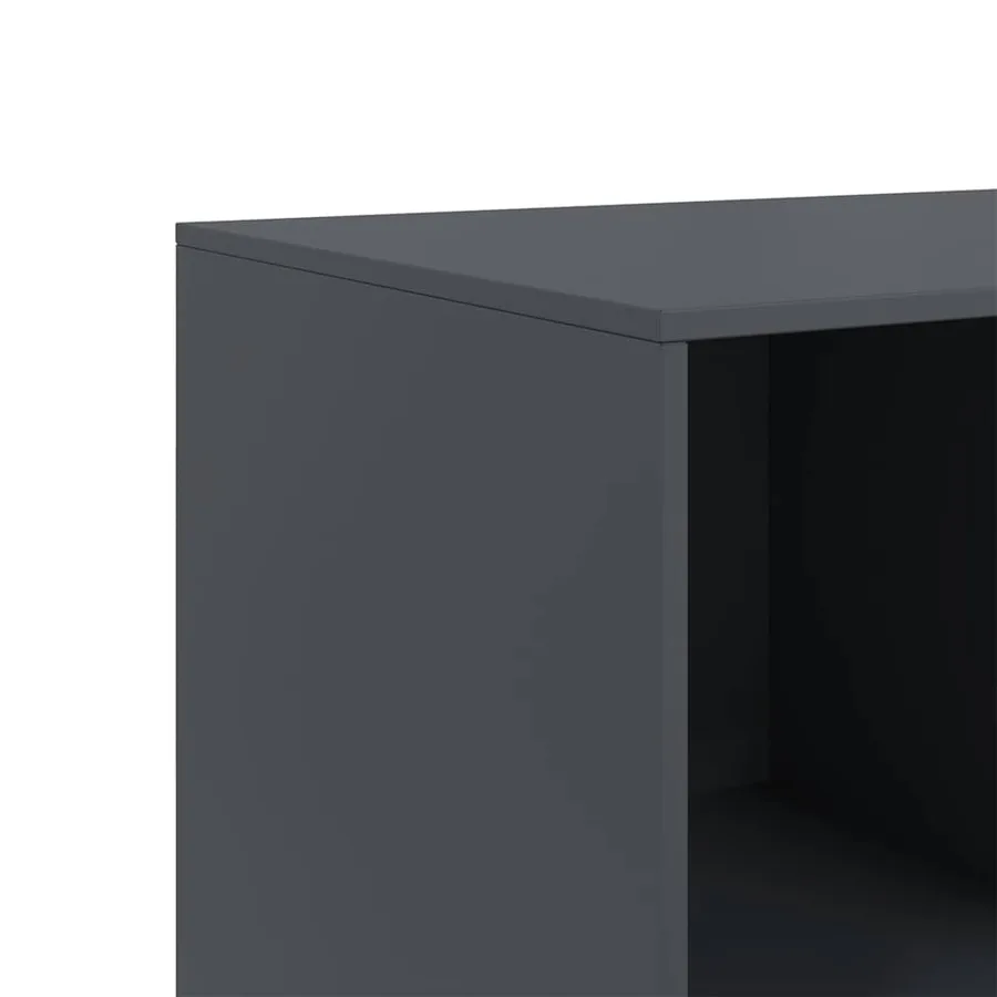 Buffet anthracite 99x39x73 cm acier - 11