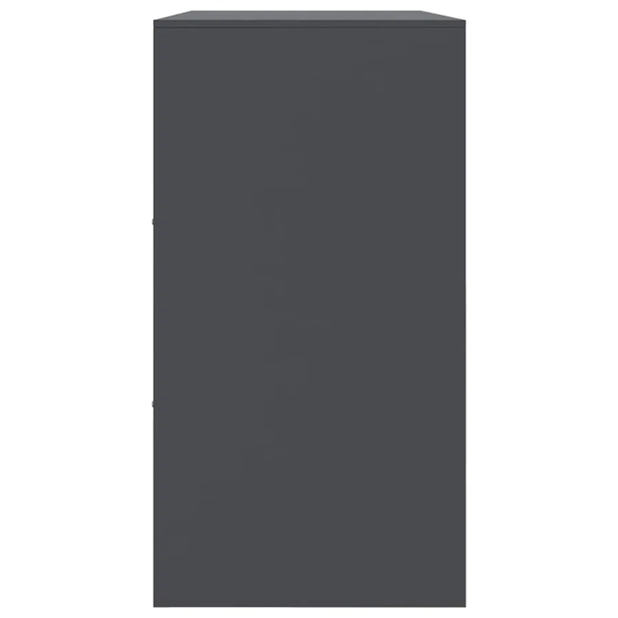Buffet anthracite 99x39x73 cm acier - 8