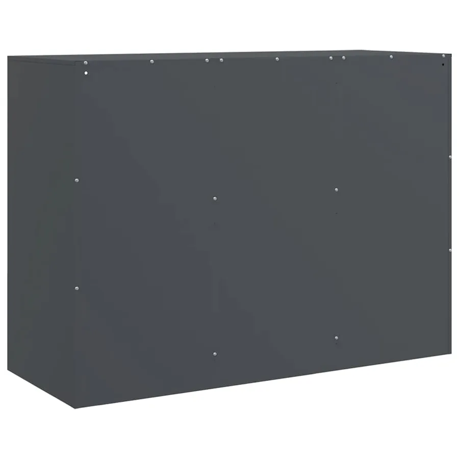 Buffet anthracite 99x39x73 cm acier - 9