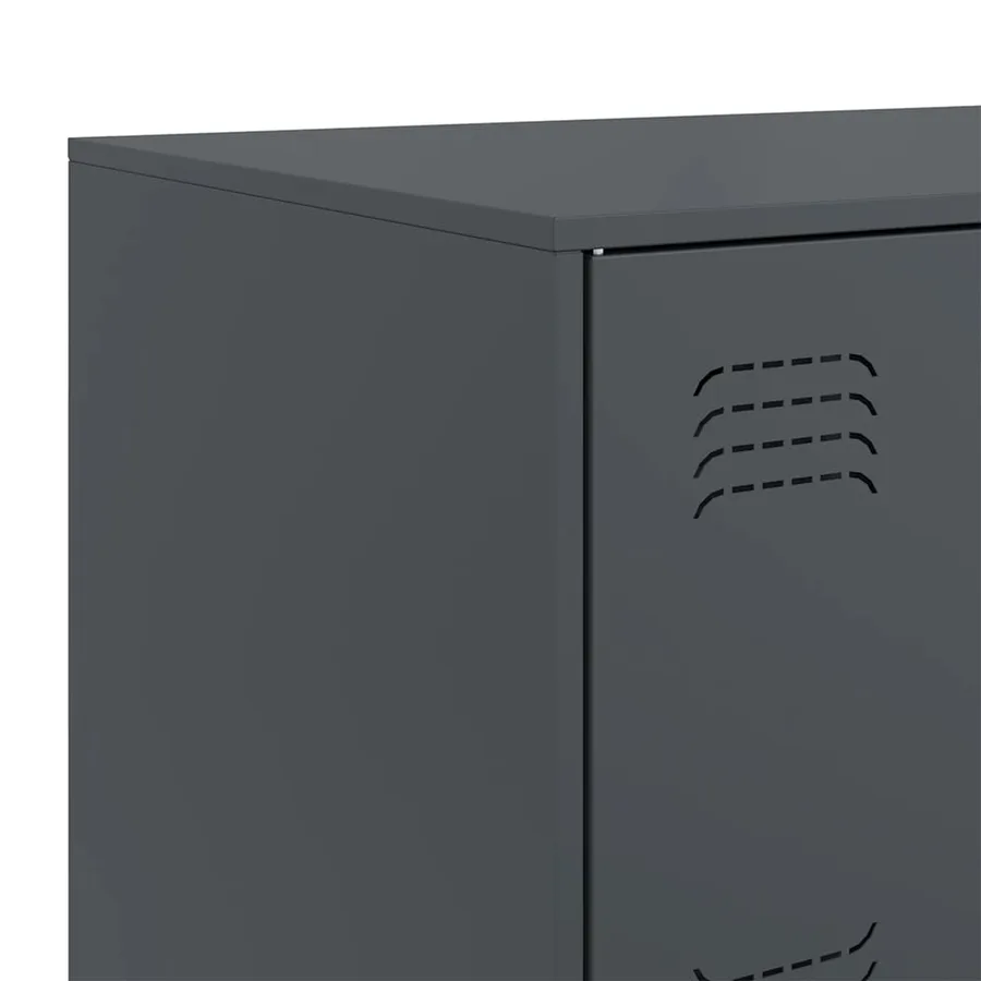 Buffet anthracite 67x39x73 cm acier - 10