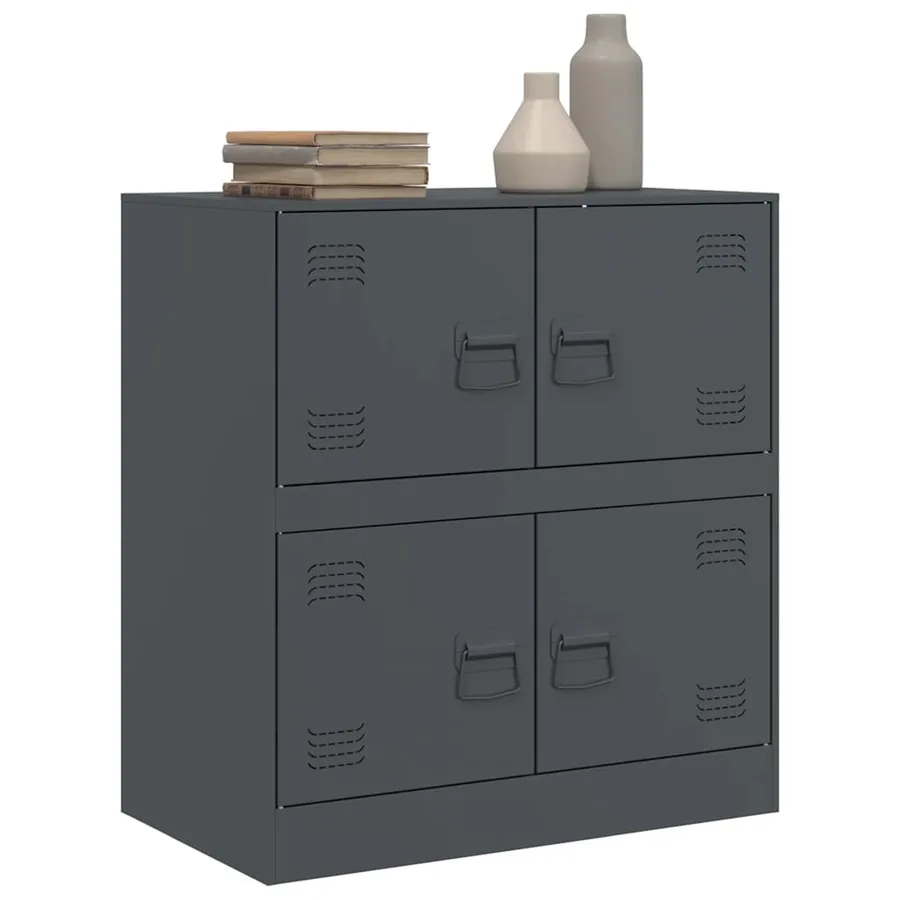 Buffet anthracite 67x39x73 cm acier - 5
